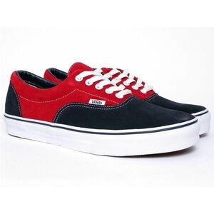 Vans | Unisex Suede Era Black/Red Sneakers |  8W 6.5M